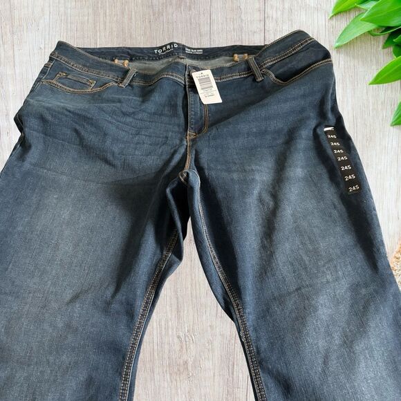 Torrid Luxe Womens Slim Boot Super Stretch MId-Rise Jeans Sz 24‎ SHORT NWT - Picture 2 of 8
